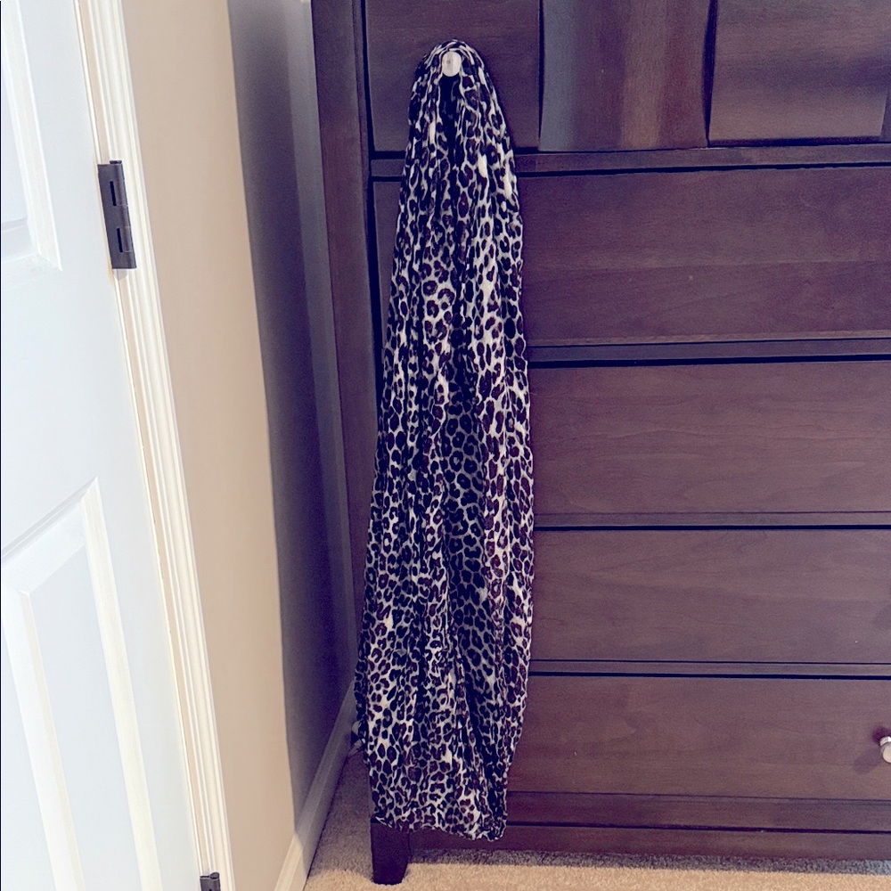 Express Black and White Animal Print Scarf